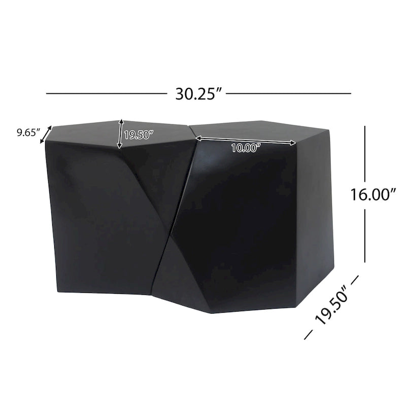 Christopher Knight Home - CloudHouse Modern MGO Coffee Table Set with Geometric Design