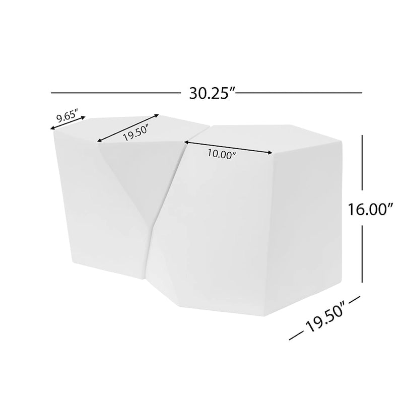 Christopher Knight Home - CloudHouse Modern MGO Coffee Table Set with Geometric Design