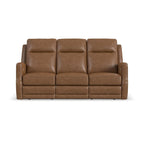 Maxwellton Cedar Power Reclining Sofa with Power Headrests and Lumbar by Flexsteel