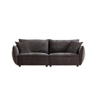 Linen 6-Seat Modular Sofa Set with 3+3 Seater Combo and Wooden Frame & 4 Pillows