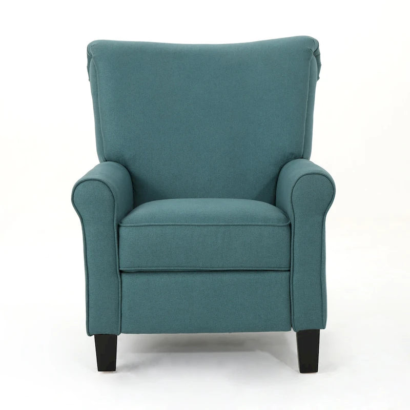 Roomfitters Manual Standard Recliner, Comfortable Lounge Chair for Living Room, Bedroom, Teal