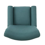 Roomfitters Manual Standard Recliner, Comfortable Lounge Chair for Living Room, Bedroom, Teal