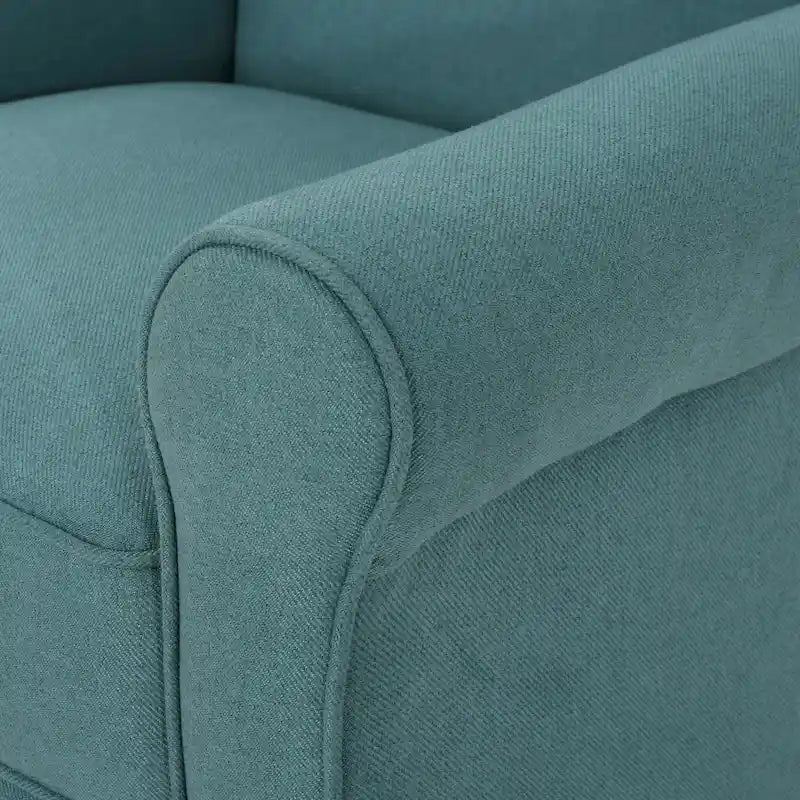 Roomfitters Manual Standard Recliner, Comfortable Lounge Chair for Living Room, Bedroom, Teal