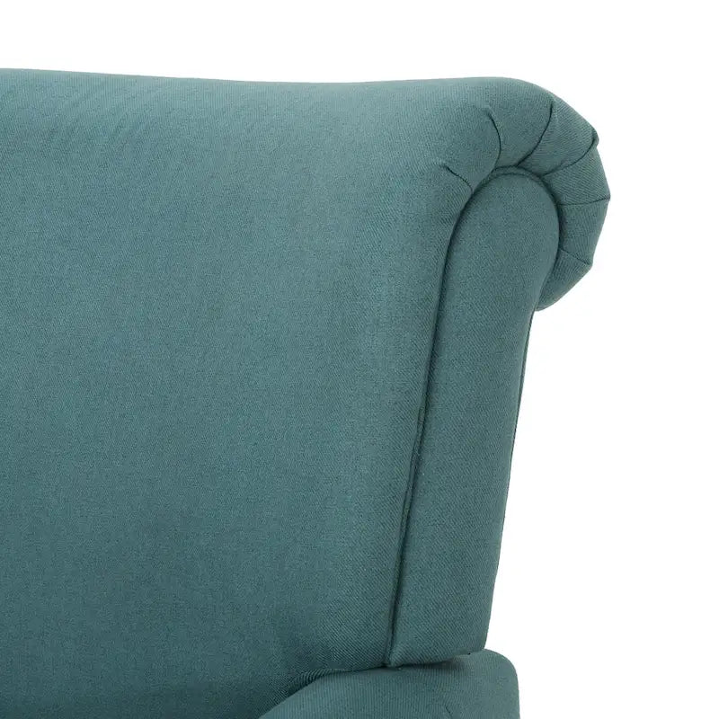 Roomfitters Manual Standard Recliner, Comfortable Lounge Chair for Living Room, Bedroom, Teal