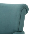 Roomfitters Manual Standard Recliner, Comfortable Lounge Chair for Living Room, Bedroom, Teal