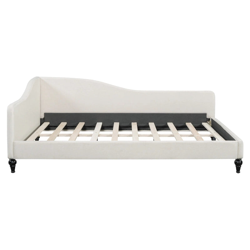 Full L-Shaped Daybed with Wood Legs