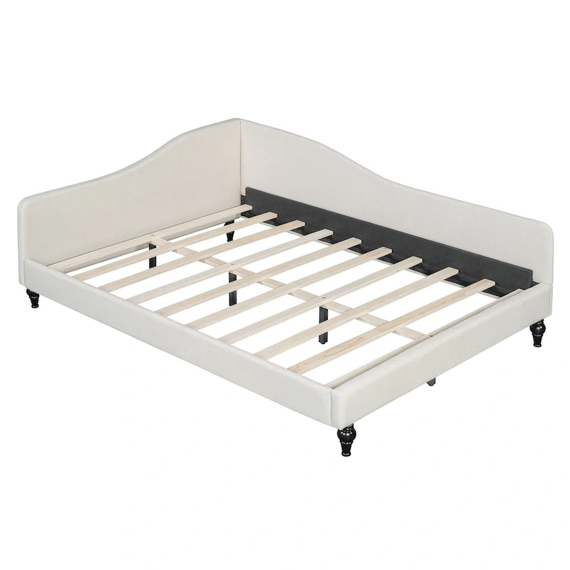Full L-Shaped Daybed with Wood Legs