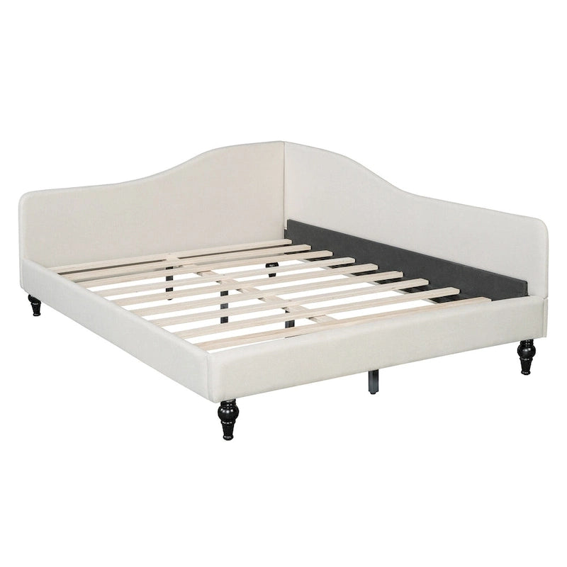 Full L-Shaped Daybed with Wood Legs