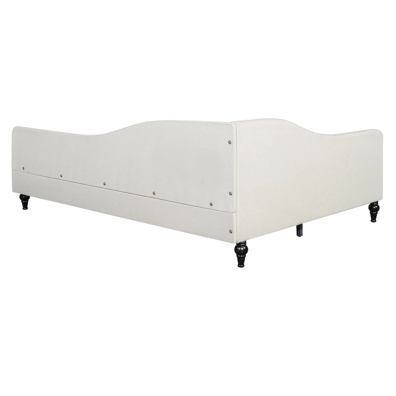 Full L-Shaped Daybed with Wood Legs