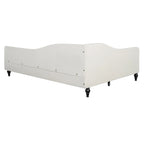 Full L-Shaped Daybed with Wood Legs
