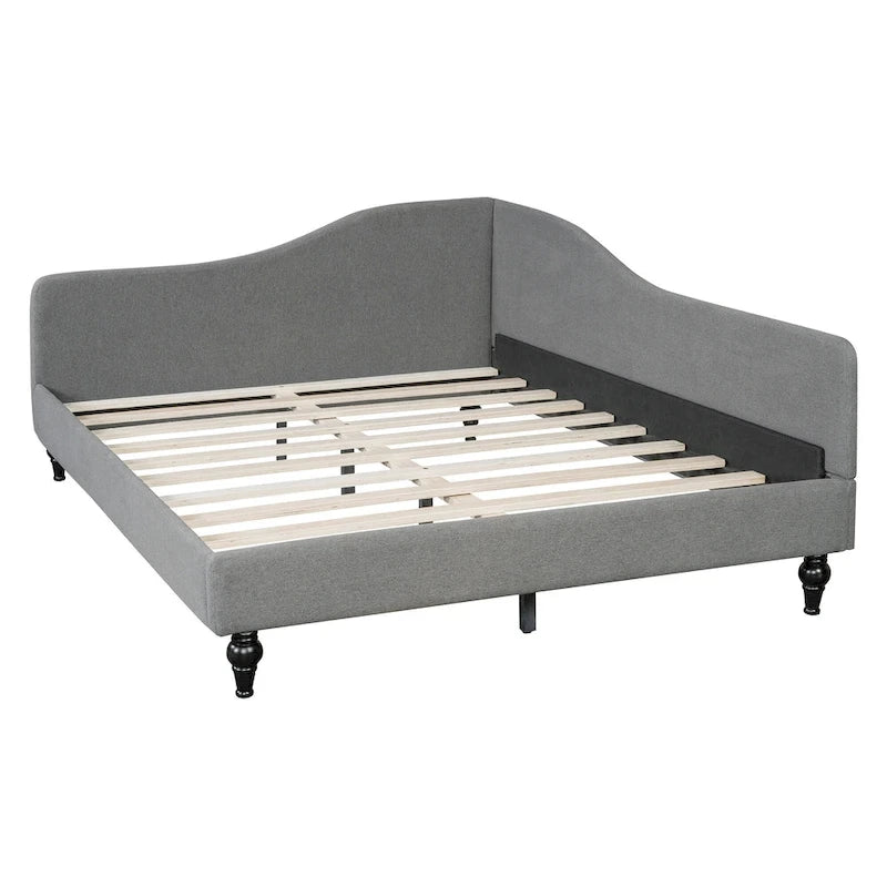 Full L-Shaped Daybed with Wood Legs