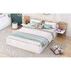 Queen Size Platform Bed with Headboard, Drawers, Shelves, USB Ports and Sockets
