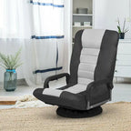 360-Degree Swivel Gaming Floor Chair with Foldable Adjustable Backrest