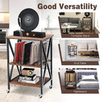 Costway 3-tier Rolling Turntable Stand Vinyl Record Storage Shelf with - See Details