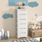 Costway 1 PCS 7-Drawer Plastic Rolling Storage Cart with 4 Universal - See Details