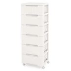 Costway 1 PCS 7-Drawer Plastic Rolling Storage Cart with 4 Universal - See Details