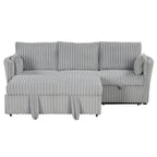 Modern Fabric Sleeper Sectional with USB and 2 pillows