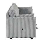 Modern Fabric Sleeper Sectional with USB and 2 pillows