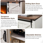 Farmhouse Fireplace TV Stand for 75 TV, Rustic Entertainment Center