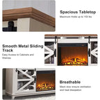 Farmhouse Fireplace TV Stand, Entertainment Center, TV Console