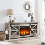 Farmhouse Fireplace TV Stand, Entertainment Center, TV Console