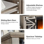 Farmhouse Fireplace TV Stand, Entertainment Center, TV Console
