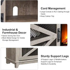 Farmhouse Fireplace TV Stand, Entertainment Center, TV Console