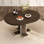 Vintage Oval Expandable Dining Table,Solid Wood Table for 6 in Kitchen