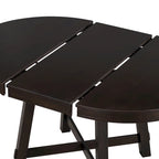 5-Piece Farmhouse Dining Table Set Wood Round Extendable Dining Table and Chair Sets with Nailheads Chairs for Dining Room