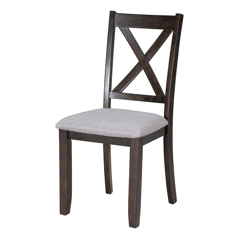 Foldable Multifunctional Dining Table and Chair Sets Home Party Dining Table and Chair Sets with X Shape Table Legs for Kitchen