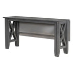 Foldable Multifunctional Dining Table and Chair Sets Home Party Dining Table and Chair Sets with X Shape Table Legs for Kitchen