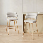 Christopher Knight Home Bremen 180Swivel 26 Velvet Counter Stools with Metal Legs (Set of 2)