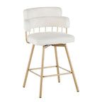 Christopher Knight Home Bremen 180Swivel 26 Velvet Counter Stools with Metal Legs (Set of 2)