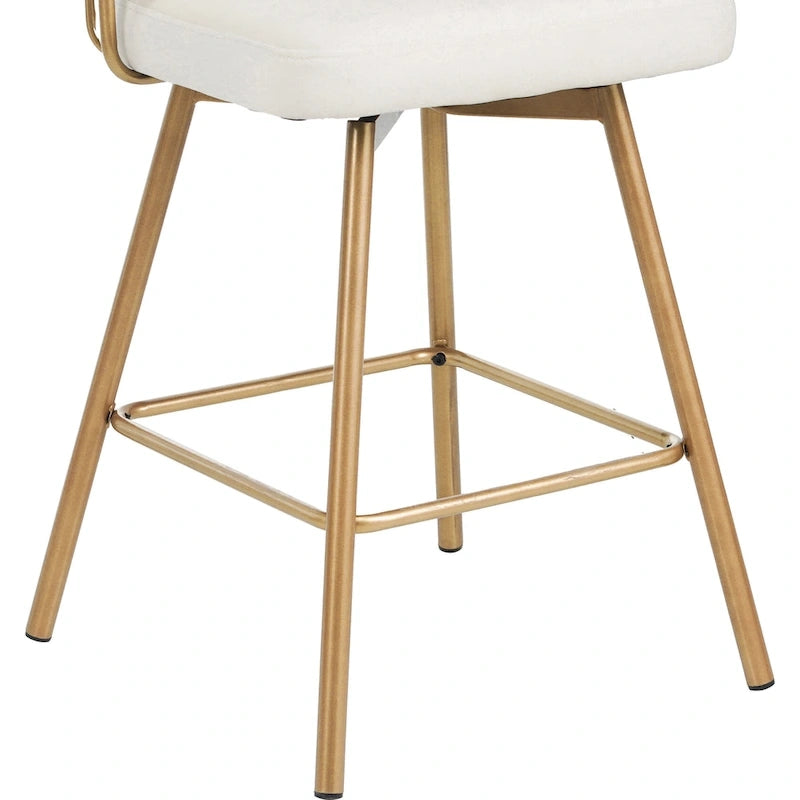 Christopher Knight Home Bremen 180Swivel 26 Velvet Counter Stools with Metal Legs (Set of 2)