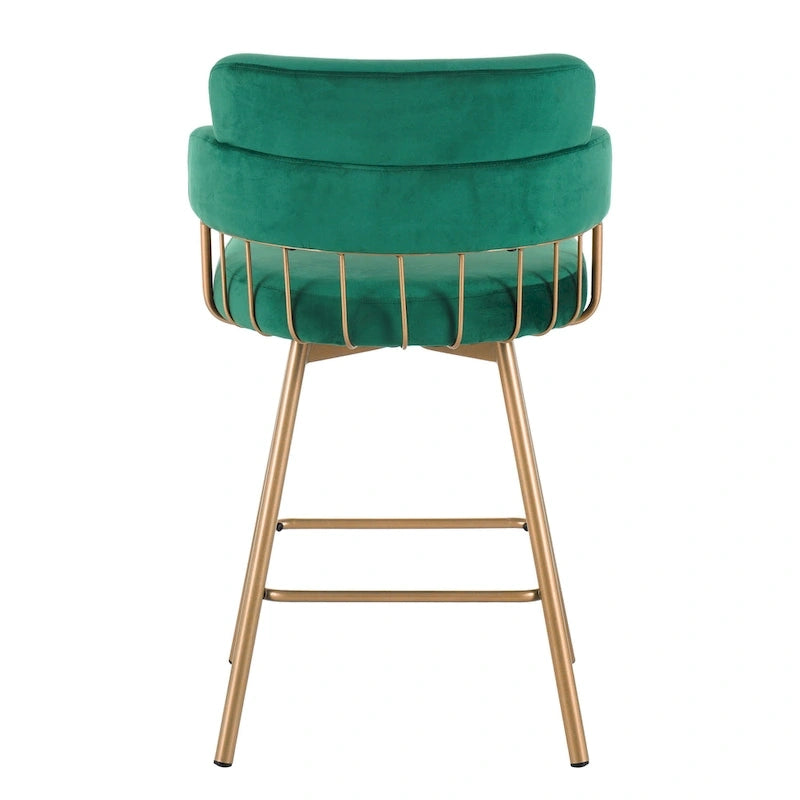 Christopher Knight Home Bremen 180Swivel 26 Velvet Counter Stools with Metal Legs (Set of 2)