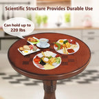 Gymax 42 Pub Bar Round Table Chess Table Bistro Vintage W/Checker Top - See Details