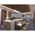 Modern High Back Tall Ribbed Office PU Leather Swivel Tilt Adjustable Cushion Chair Designer Boss Executive