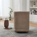 25 Seat Wide Chenille Office Accent Chair with 360 Swivel Metal Base