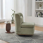 25 Seat Wide Chenille Office Accent Chair with 360 Swivel Metal Base