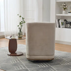25 Seat Wide Chenille Office Accent Chair with 360 Swivel Metal Base
