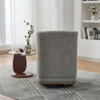 25 Seat Wide Chenille Office Accent Chair with 360 Swivel Metal Base