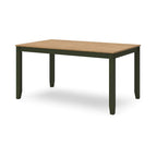 Gasy Dining Table Set with 4 Chairs, 1 Bench, Dark Green Wood, Brown