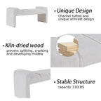 54 Boucle Bedroom Bench with Channel Tufted