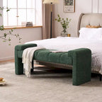 54 Boucle Bedroom Bench with Channel Tufted