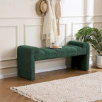 54 Boucle Bedroom Bench with Channel Tufted