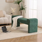 54 Boucle Bedroom Bench with Channel Tufted