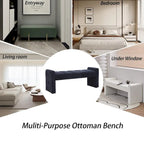 54 Boucle Bedroom Bench with Channel Tufted