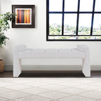 54 Boucle Bedroom Bench with Channel Tufted