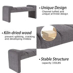 54 Boucle Bedroom Bench with Channel Tufted