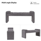 54 Boucle Bedroom Bench with Channel Tufted